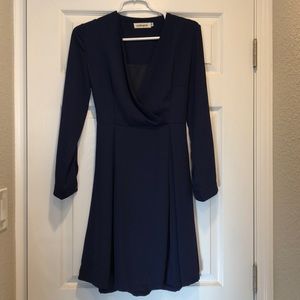 Long Sleeve V-neck Dress